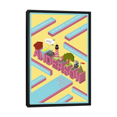 iCanvas "Wes Anderson tribute" by Chris Richmond Framed Canvas Print