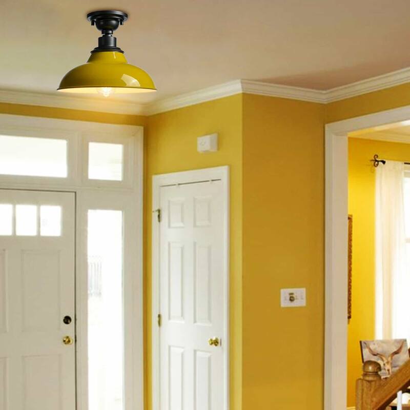 Cilento Farmhouse Ceiling Light Semi Flush Mount 1-Light