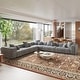 preview thumbnail 12 of 33, Extra Large Linen Corner Sectional Sofa Couch for Living Room Set Grey