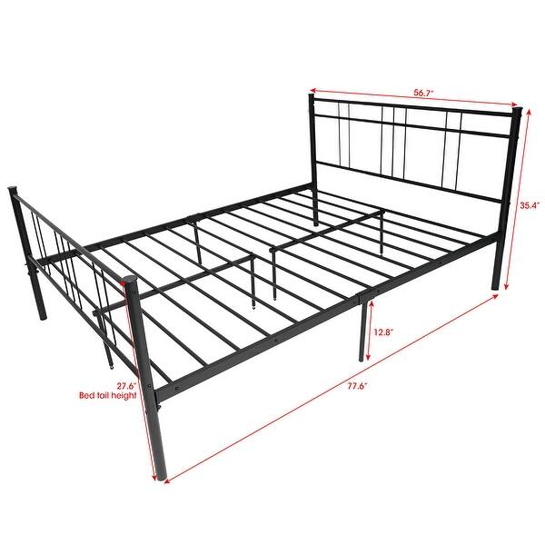 metal double cot