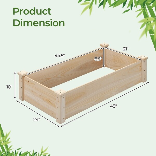 Outdoor Raised Garden Bed with Protective Liner & Storage Shelf