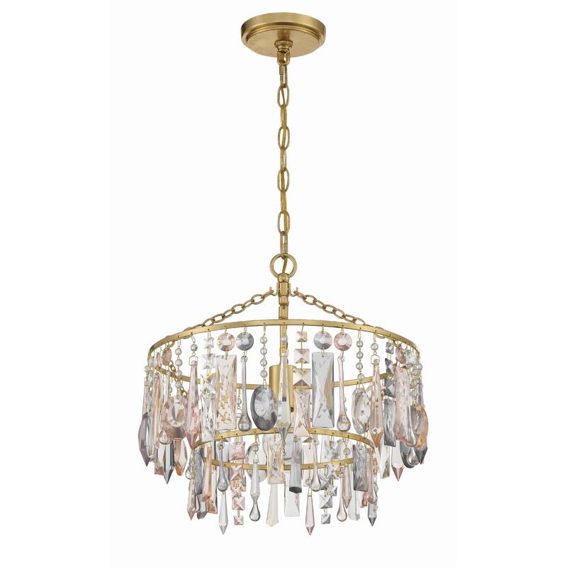 Elsa 1 Light Antique Gold Pendant - 15"W x 17"H x 15"D