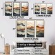 preview thumbnail 4 of 5, Designart "Abstract Orange And Blue RIVer Ink III" Abstract Marble Framed Art Set of 3 - Modern Wall Art Set 3 Pieces
