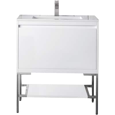 James Martin Vanities 805-V31.5-BN-GW Mantova 32" Single Basin Poplar