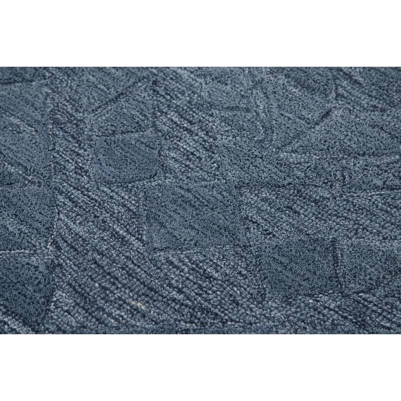 Alora Decor Emerson Blue Diamond Hand-tufted Wool Rug