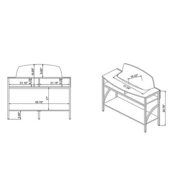 Hildebrand Rustic Oak 47-inch Metal 3-Shelf Plant Stand by Furniture of America