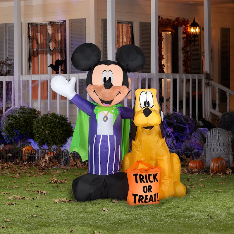 Airblown Inflatable Vampire Mickey Mouse and Pluto