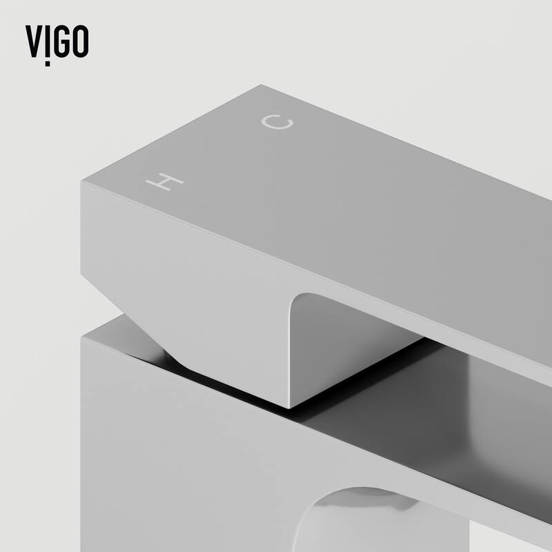 Vigo VGT2084 Duomo Gothic 18" Rectangular Concrete Vessel Bathroom