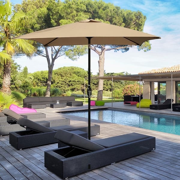 4 square patio umbrella Shadowspec Unity Quattro- Four Large Umbrellas  - Buy Now time outdoor use Solid steel frame is super sturdy and rustproof 4 reinforced ribs firmly support the canopy Push the umbrella upward for easy opening Quick Online Home Store for Furniture,