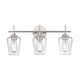 preview thumbnail 1 of 17, Millennium Lighting Ashford Metal Bathroom 3 Light Vanity Fixture in Multiple Finishes Brushed Nickel