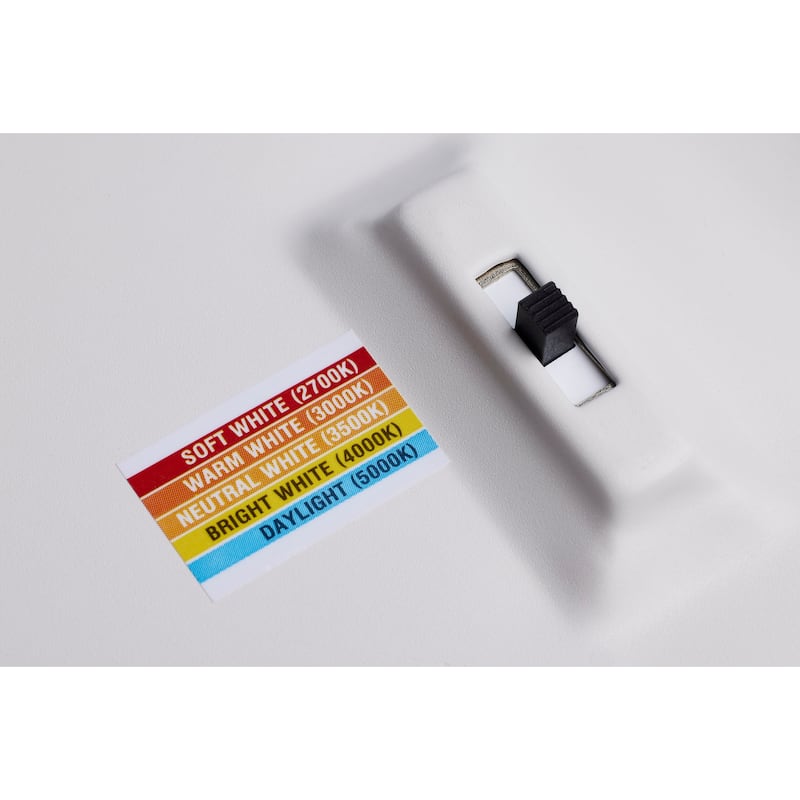 10 Watt LED Direct Wire Downlight 4-Inch CCT Selectable Round Remote Driver Black Finish