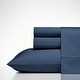 preview thumbnail 9 of 15, Nautica Regatta Sateen Cotton Luxury Bed Sheet Set King - Navy