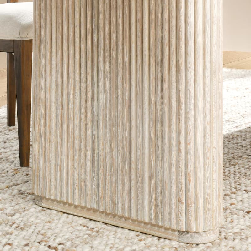 Classic Home Vander 84" Wood Dining Table in Oak Cream Finish