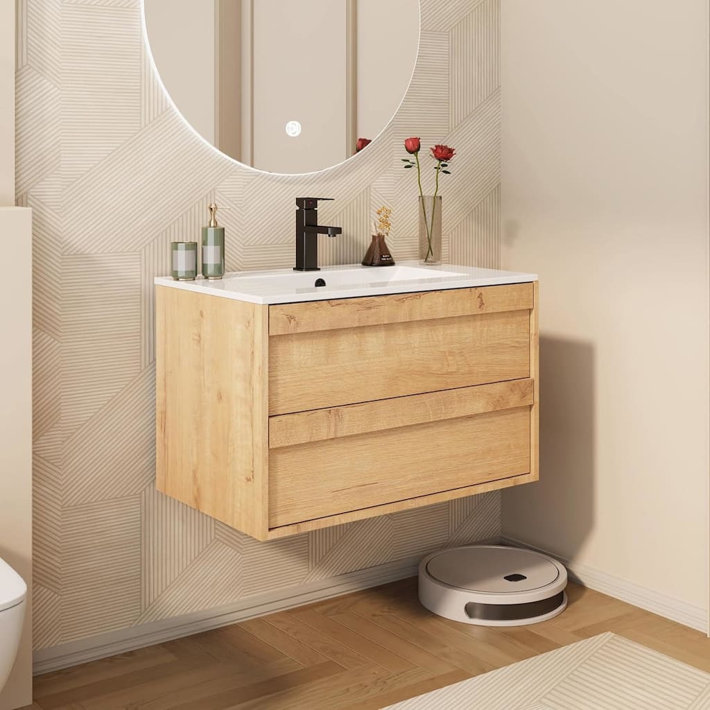 Wall Mounted Bathroom Vanity Sink Combo Cabinet Vanity Set