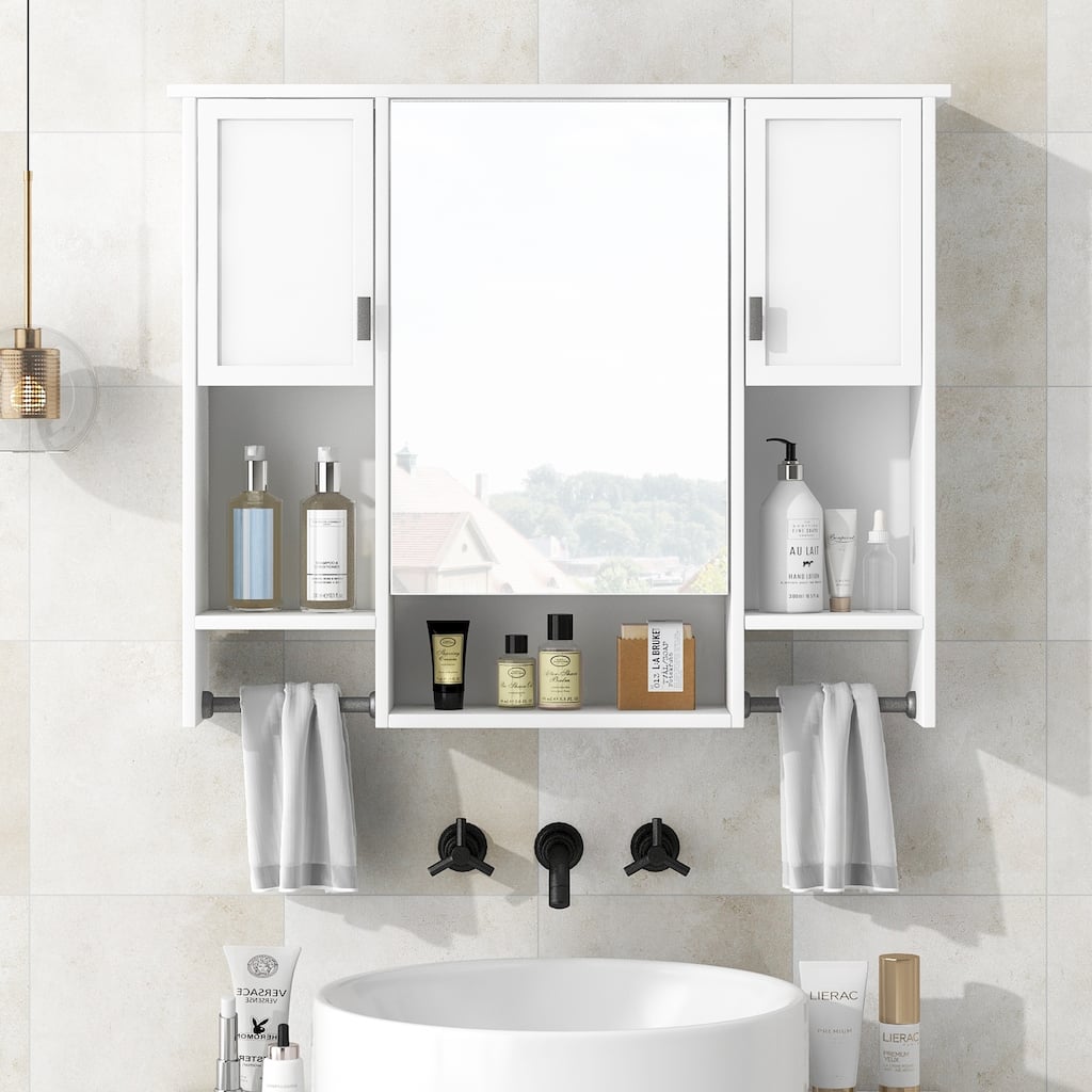 35'' x 28'' Modern Wall Mounted Bathroom Storage Cabinet