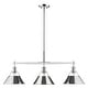 preview thumbnail 9 of 7, Golden Lighting 3306-LP CH Orwell 3 Light 36" Wide Linear Pendant