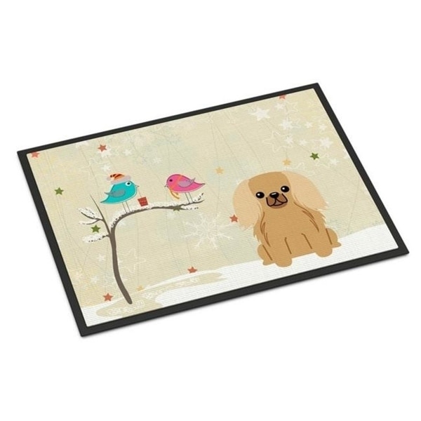 Carolines Treasures BB2576MAT Christmas Presents Between Friends Pekingnese Fawn Sable Indoor or Outdoor Mat 18 x 0.25 x 27 in.