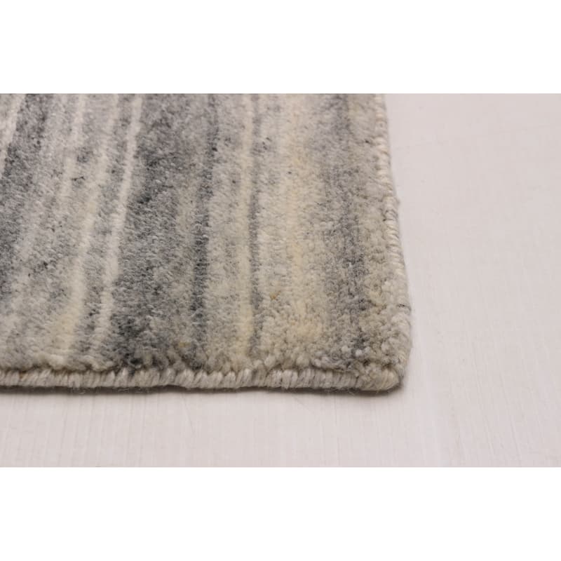 ECARPETGALLERY Hand Loomed Kashkuli Gabbeh Light Grey Wool Rug - 5'6 x 7'9