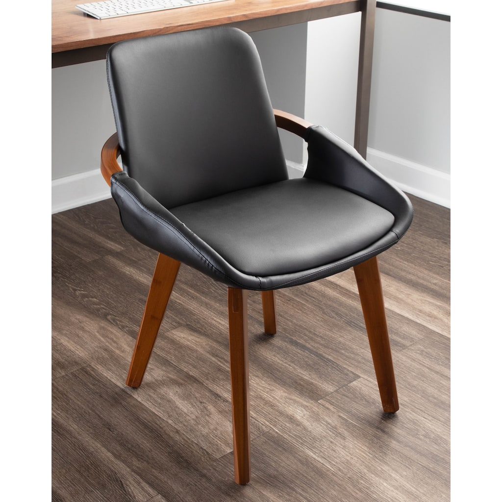 Carson Carrington Pugo Mid-Century Modern Chair Walnut Finish