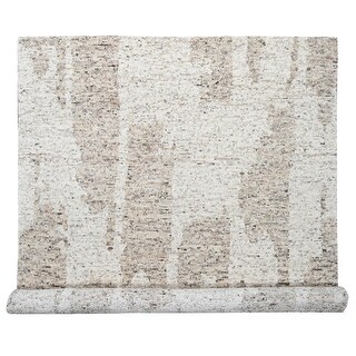 Shahbanu Rugs Taupe Undyed Natural Abrash Minimalist Design Sustainable ...