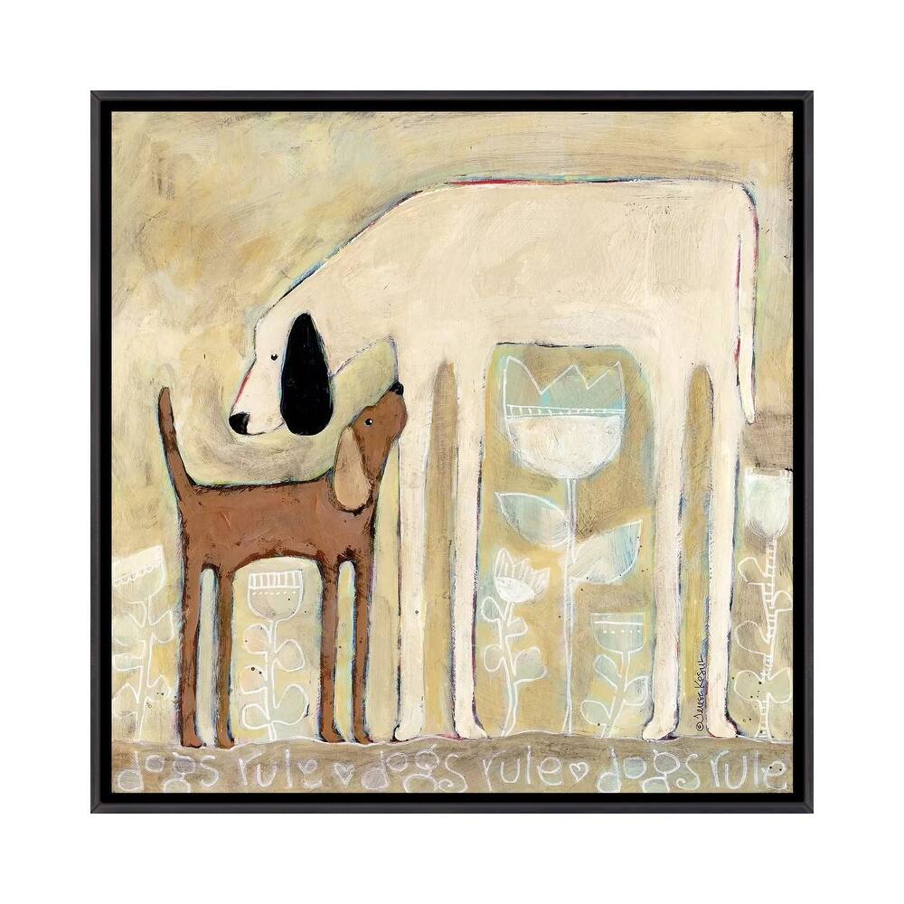 iCanvas "Dogs Rule" by Teresa Kogut Framed
