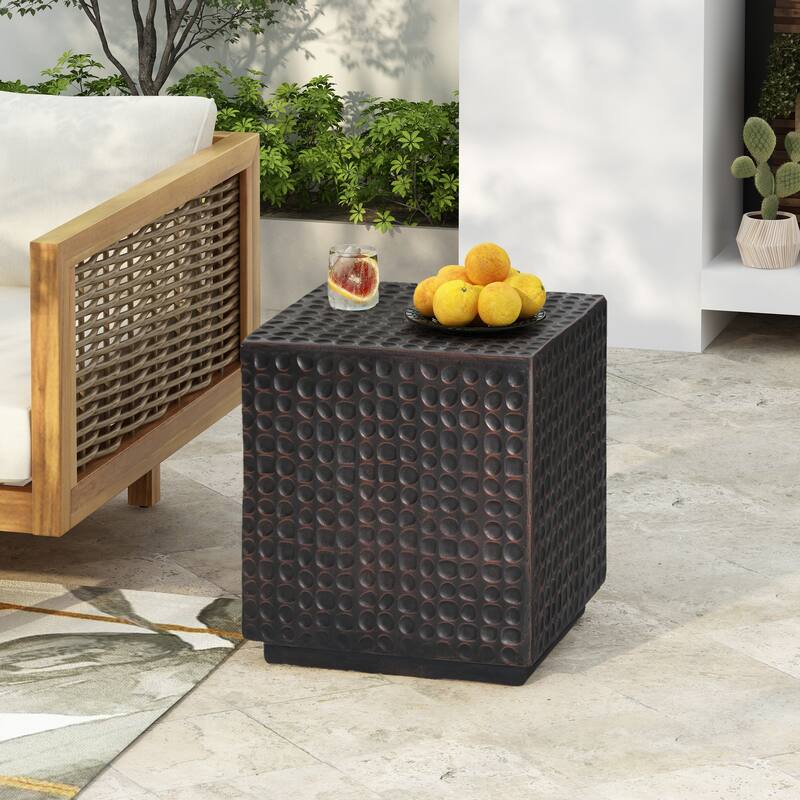 Christopher Knight Home - Hudson Modern Cube Side Table with Durable Magnesium Oxide Build