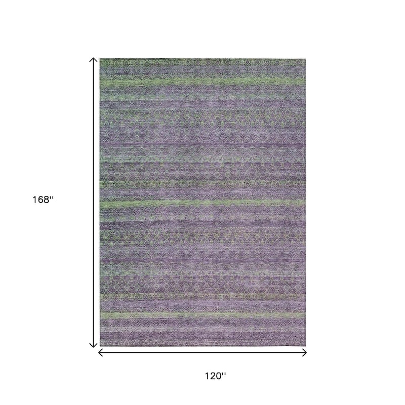HomeRoots Striped Transitional Rectangle Outdoor Rug