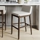 preview thumbnail 65 of 115, Gracie Modern Bar Stool, Boucle Upholstered Chair and Brushed Wooden Legs