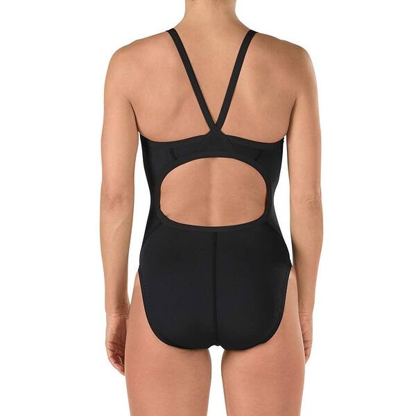 Speedo Black Women S 10 Performance Diamondback One Piece Swimsuit Overstock