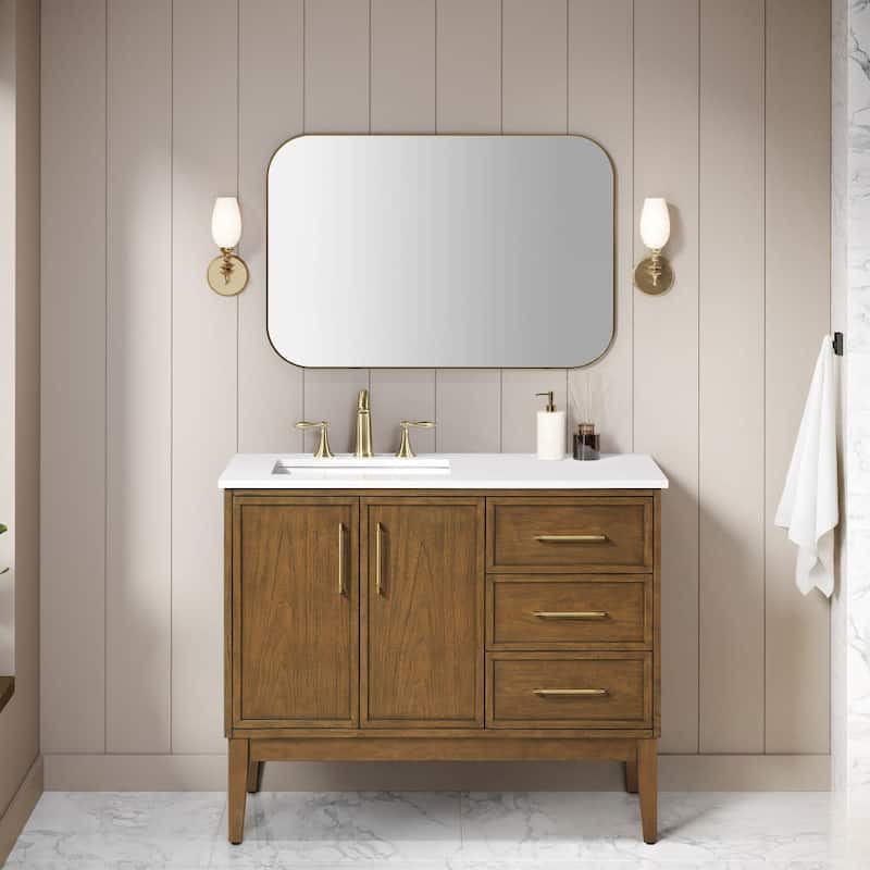 Ove Decors KIRA-42 Kira 42" Free Standing Single Basin Vanity Set with