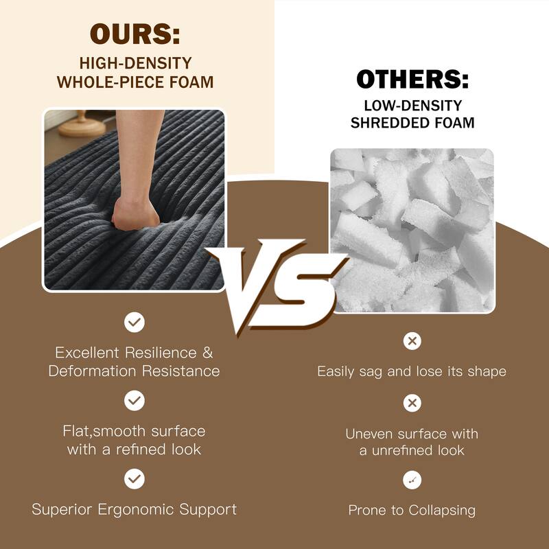 Modern 78.7" Floor Sofa With 2 Pillows For Small Pace Living Room, Convertible Sleeper Sofa Bed