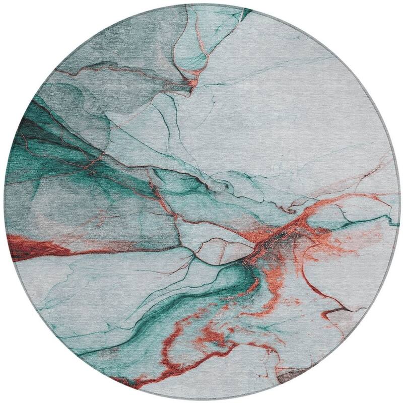 HomeRoots Abstract Modern Rectangle Outdoor Rug