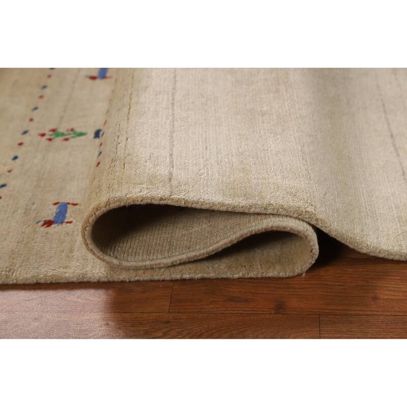 Tribal Gabbeh Indian Foyer Rug Handmade Oriental Silk Carpet - 3'0"x 4'10"