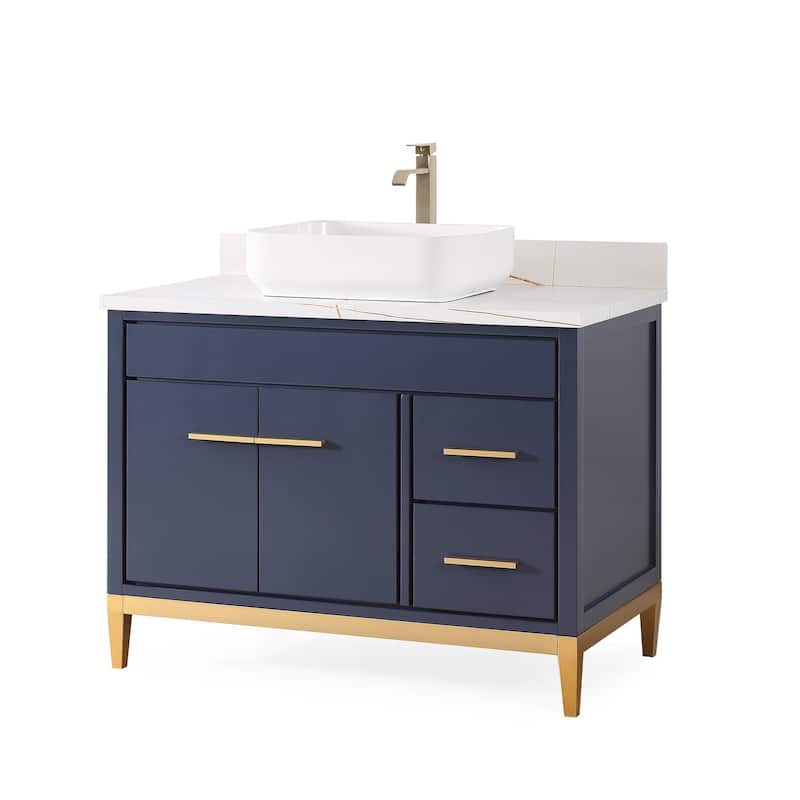 42" Tennant Brand Modern Style Beatrice Vessel Sink Bathroom Vanity