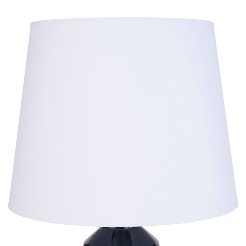 Nourison 22" Simple Coastal Ceramic Cylinder Table Lamp