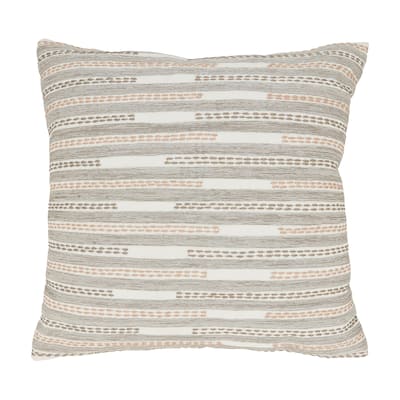 Handcrafted Hues Stitched Stripe Throw Pillow