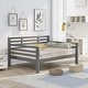 preview thumbnail 1 of 1, Full Size Daybed Bed Frame Sofa Wood Slat Support Furniture Gray