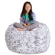 preview thumbnail 21 of 192, Kids' Stuffed Animal Storage Bean Bag Chair Cover or Toy Organizer 48 Inches Extra Large - Canvas Coloring Fabric - Fun Creatures