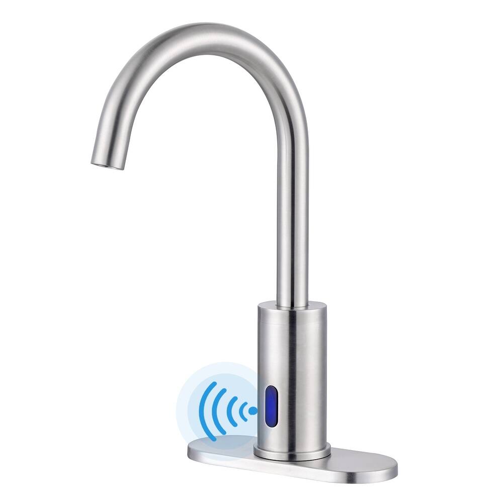 WOWOW Modern Touchless Smart Single Hole Bathroom Faucet