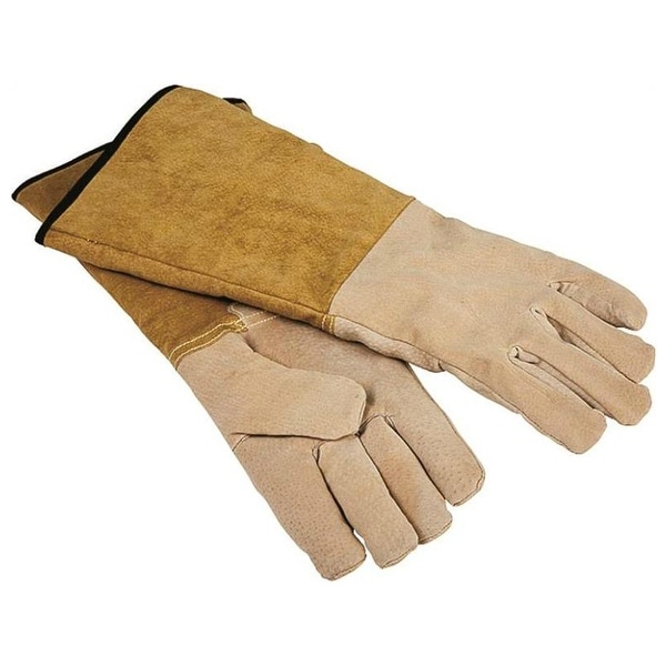 Homebasix CPA03110MM3L Pigskin Fireplace Gloves, 16"