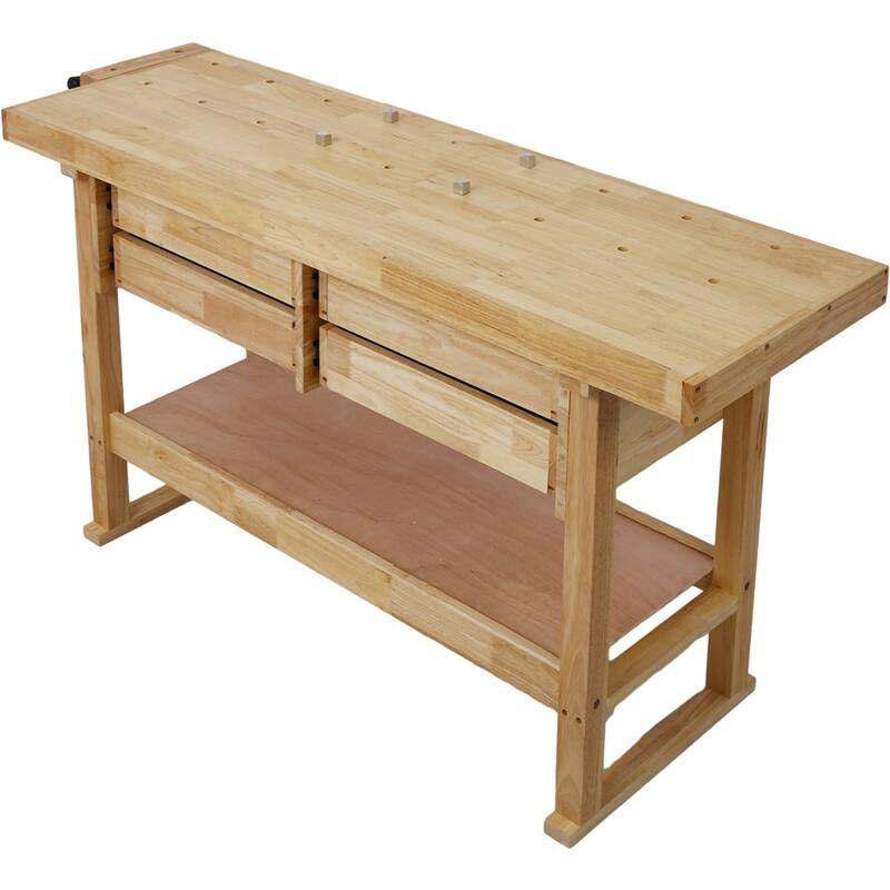 60in Workbench w/Drawers Wooden Workbench for Garage Workshop and Home