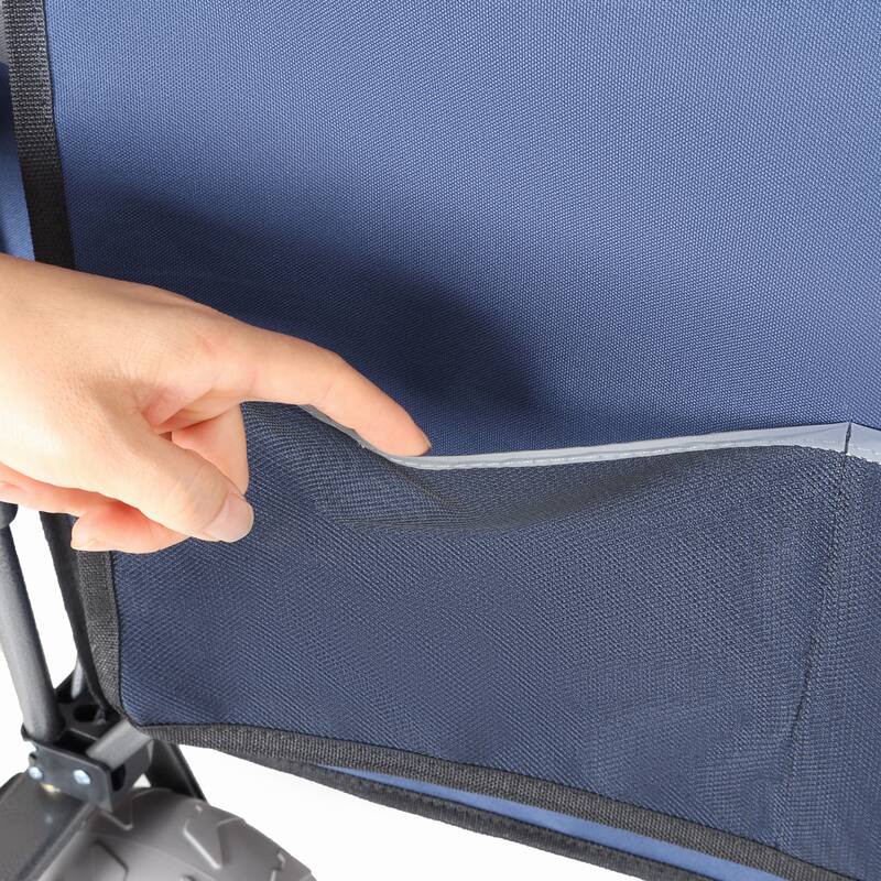 Multi-Functional Push-Pull Folding Wagon Cart with Rotating Handle & 9"x4" Beach Tires for Camping & Beach -300L XL Heavy-Duty