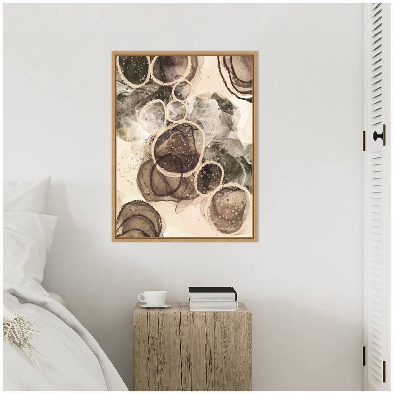 Kate and Laurel Sylvie Sand Detail #4 Framed Canvas by Alicia Bock