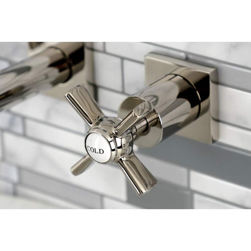 Millennium 3-Hole Wall Mount Roman Tub Faucet in Brushed Brass