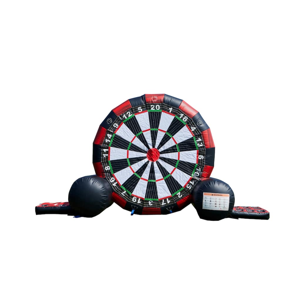 JumpOrange 10 ft Inflatable Soccer Dart Game (with Blower)