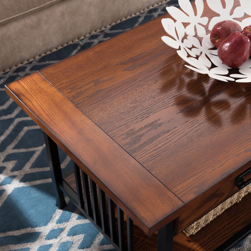 Carbon Loft Peter Matte Black Slatted Coffee Table
