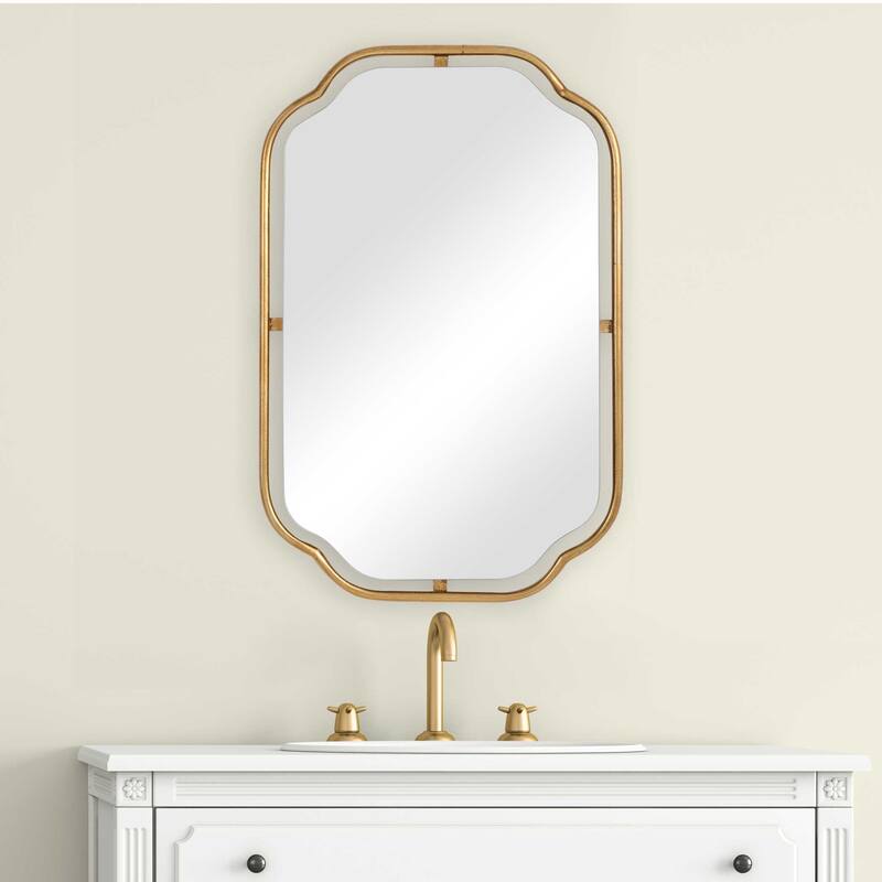 Gracewood Hollow Gold Round Arched Mirror