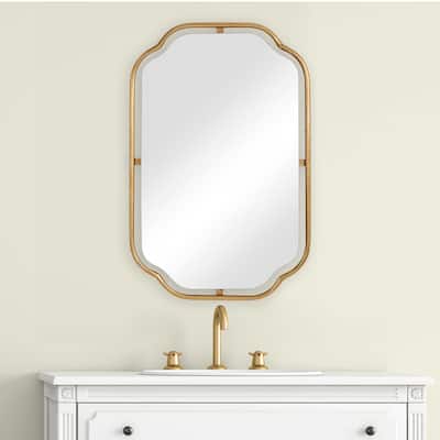 Gracewood Hollow Gold Round Arched Mirror