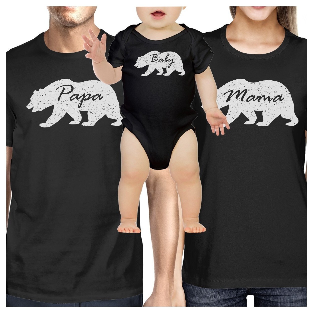 Shop Family Black Matching Outfits Gifts For New Parents Mom Dad