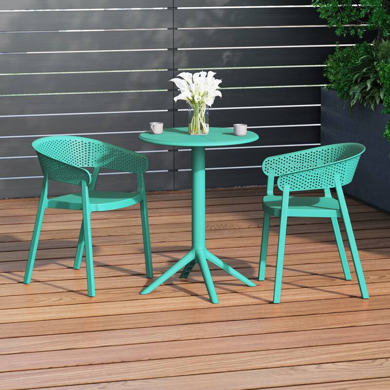 Frond and Form 2-Person Outdoor Round Dining Set